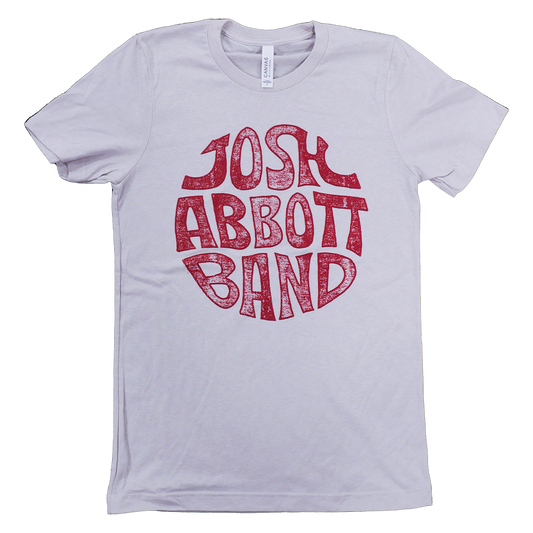 Light gray t-shirt with ’Josh Abbott Band’ printed in red circular text on the front.