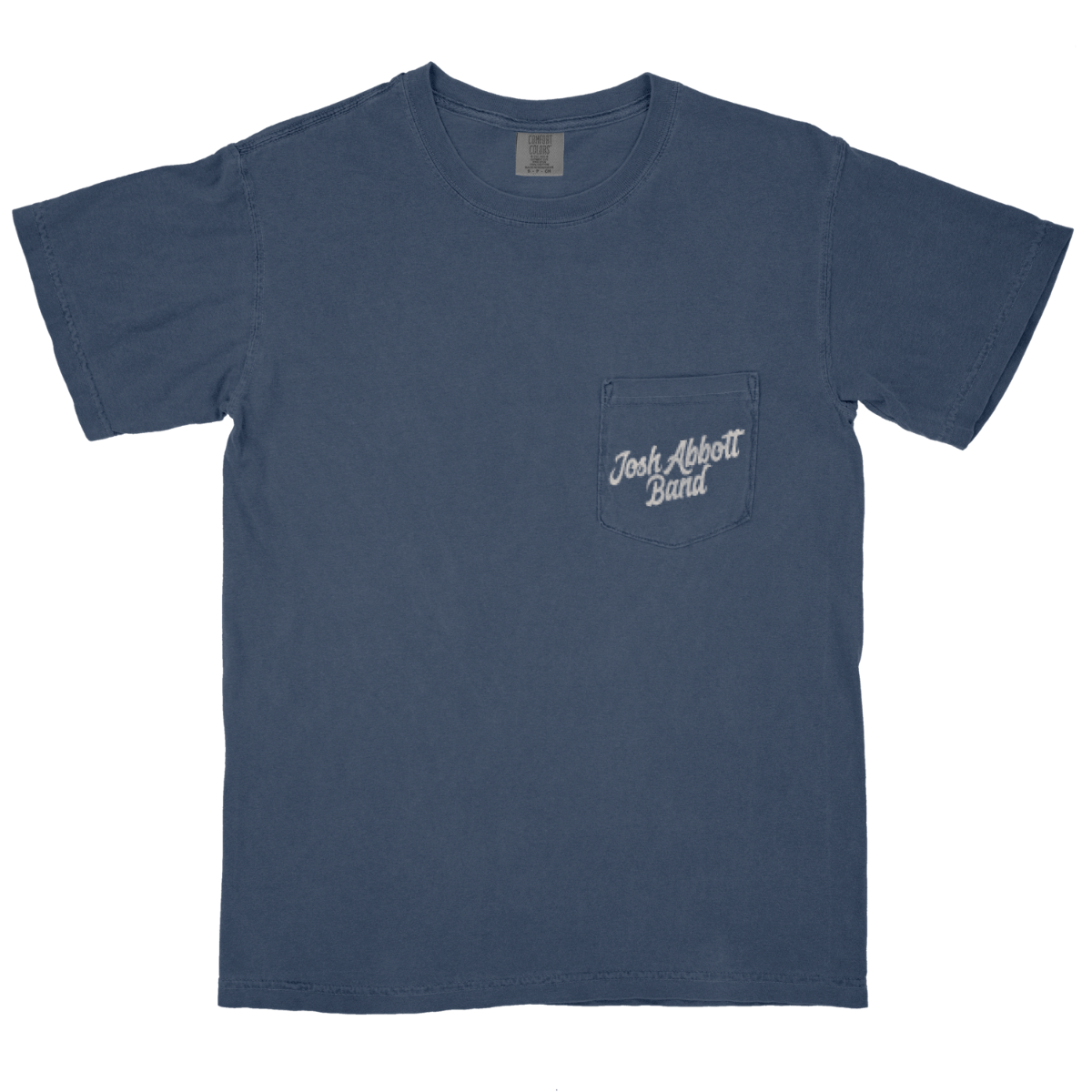 Blue t-shirt with 'Josh Abbott Band' logo on the pocket